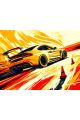 Алмазная мозаика без подрамника «Автомобиль» 25x20 см, 32 цветов