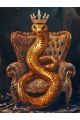 Алмазная мозаика без подрамника «Королева змей» 40x30 см, 50 цветов