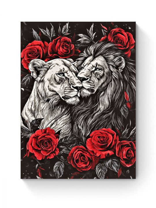 Алмазная мозаика на подрамнике «Нотка страсти» 50x40 см