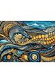 Алмазная мозаика без подрамника «Узоры» 130x100 см