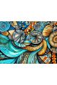 Алмазная мозаика без подрамника «Узоры» 130x100 см