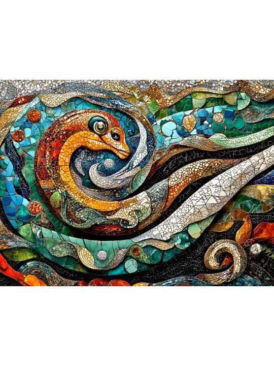 Алмазная мозаика без подрамника «Узоры» 50x40 см