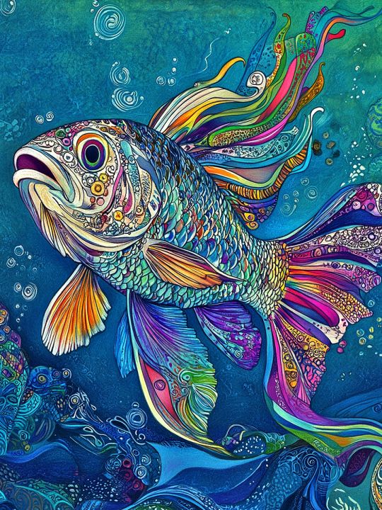 Алмазная мозаика без подрамника «Узоры» 25x20 см