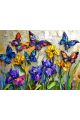 Алмазная мозаика без подрамника «Бабочки» 130x100 см