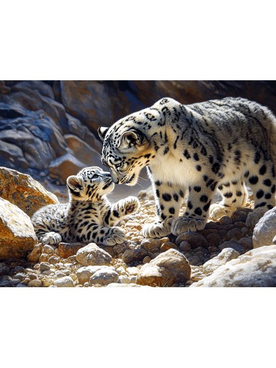 Алмазная мозаика без подрамника «Дикий мир» 40x30 см, 50 цветов