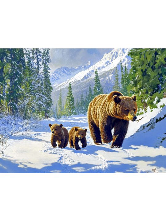 Алмазная мозаика без подрамника «Дикий мир» 25x20 см
