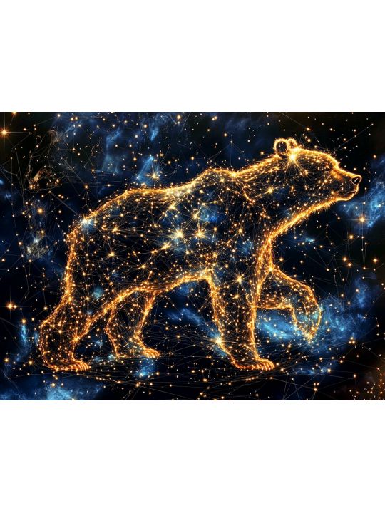 Алмазная мозаика без подрамника «Бол. Медведица» 40x30 см