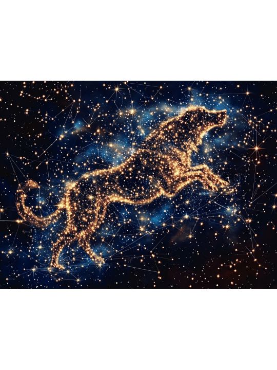 Алмазная мозаика без подрамника «Гончие псы» 40x30 см