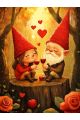 Алмазная мозаика без подрамника «Садовый гном» 25x20 см, 40 цветов