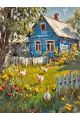 Алмазная мозаика без подрамника «Лето в деревне» 25x20 см