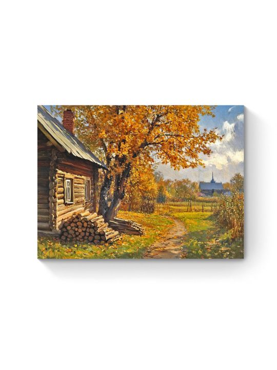 Алмазная мозаика на подрамнике «Лето в деревне» 40x30 см, 50 цветов