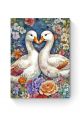 Алмазная мозаика на подрамнике «Гуси обнимуси» 50x40 см, 50 цветов