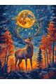 Алмазная мозаика без подрамника «Зов луны» 50x40 см