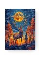 Алмазная мозаика на подрамнике «Зов луны» 50x40 см, 50 цветов