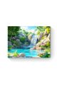 Алмазная мозаика на подрамнике «Водопад» 70x50 см, 50 цветов