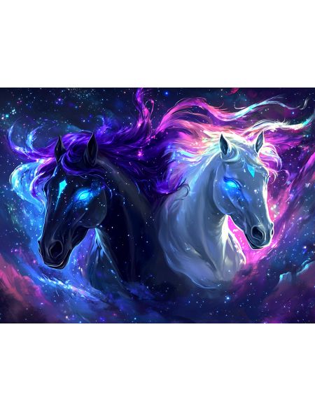 Алмазная мозаика без подрамника «Гармония» 50x40 см, 50 цветов