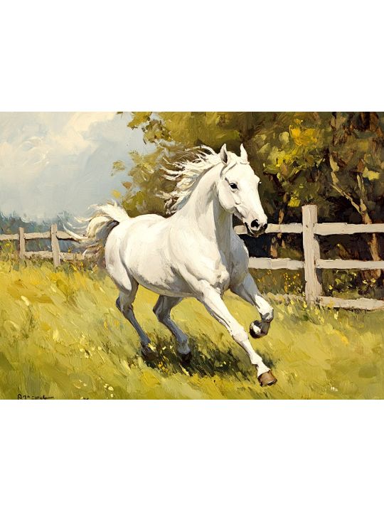Алмазная мозаика без подрамника «Мустанг» 130x100 см
