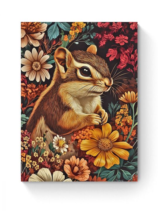 Алмазная мозаика на подрамнике «Бурундучок» 50x40 см