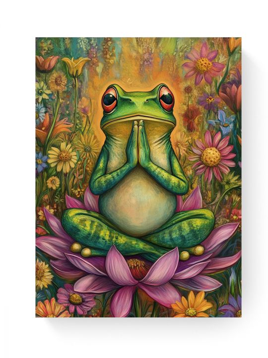 Алмазная мозаика на подрамнике «Медитация» 50x40 см, 50 цветов