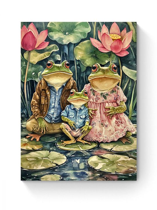 Алмазная мозаика на подрамнике «Семья Жабетты» 50x40 см, 50 цветов