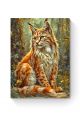 Алмазная мозаика на подрамнике «Рысь в лесу» 50x40 см