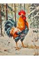Алмазная мозаика без подрамника «Петя-петушок» 50x40 см, 50 цветов