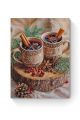 Алмазная мозаика на подрамнике «Новогодний пунш» 50x40 см, 50 цветов