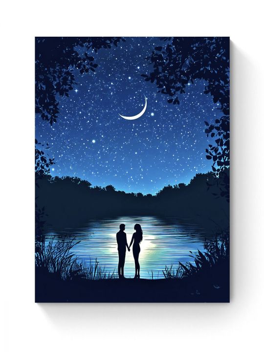 Алмазная мозаика на подрамнике «Влюбленные» 50x40 см