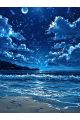 Алмазная мозаика без подрамника «Звезды и море» 25x20 см