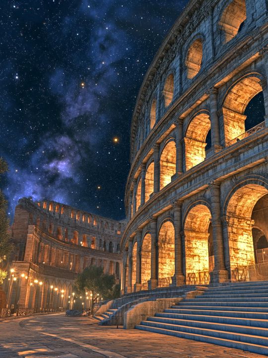 Алмазная мозаика без подрамника «Колизей» 25x20 см