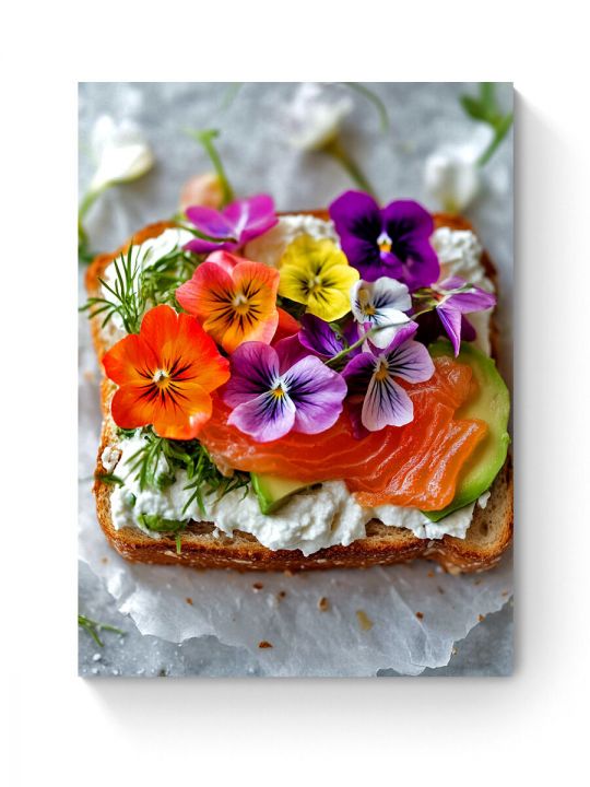 Алмазная мозаика на подрамнике «Цветочный вкус» 50x40 см