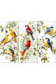 Алмазная мозаика без подрамника «Триптих птиц» 130x100 см