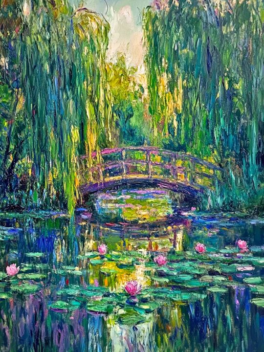 Алмазная мозаика без подрамника «Кувшинки» 130x100 см