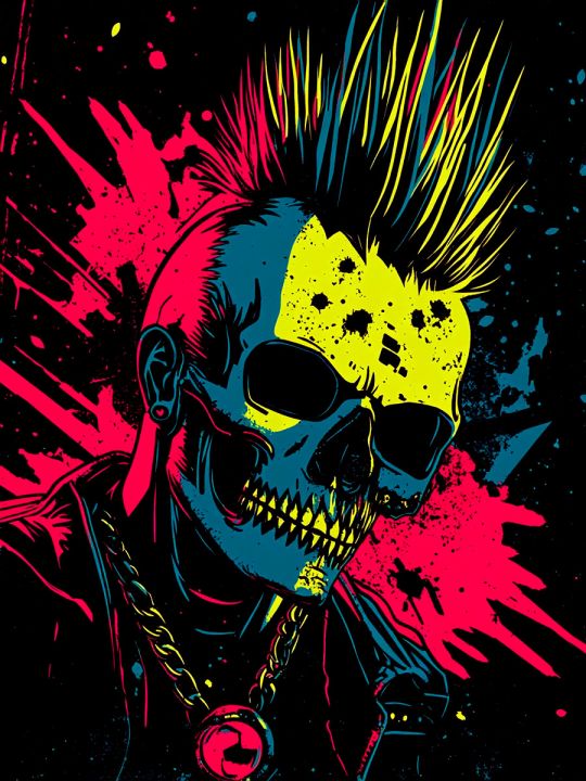 Алмазная мозаика без подрамника «Череп» 25x20 см