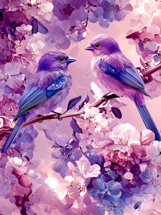 Алмазная мозаика без подрамника «Скворцы» 25x20 см