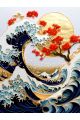 Алмазная мозаика без подрамника «Японский бриз» 25x20 см