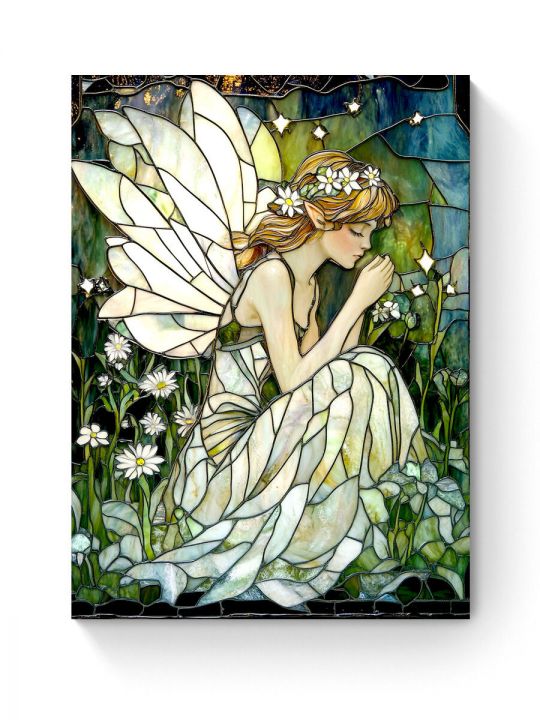 Алмазная мозаика на подрамнике «Ангел» 50x40 см, 50 цветов