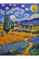 Алмазная мозаика без подрамника «Пшеничное поле» 25x20 см