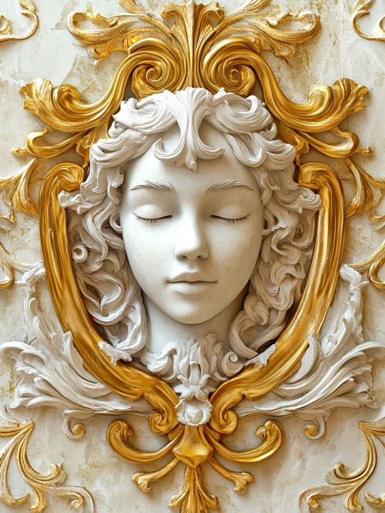 Алмазная мозаика без подрамника «Скульптура» 50x40 см, 44 цветов