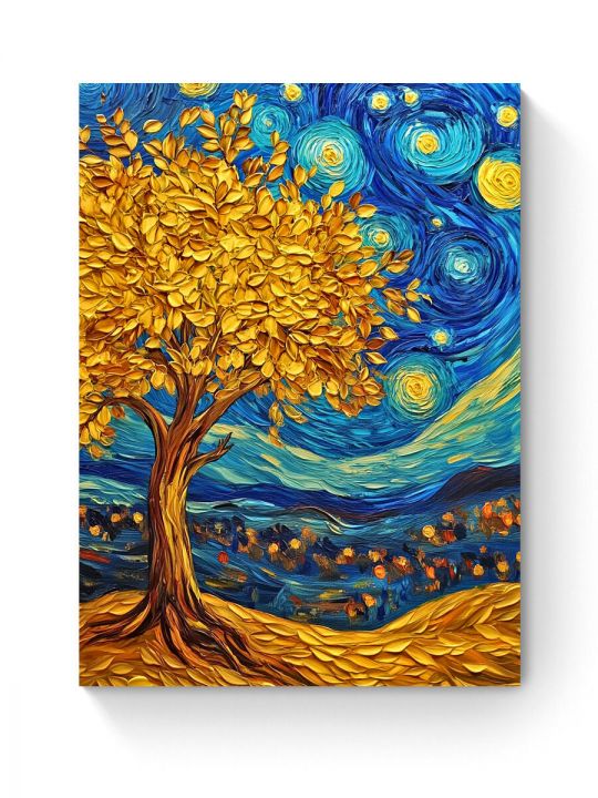 Алмазная мозаика на подрамнике «Золотое дерево» 50x40 см
