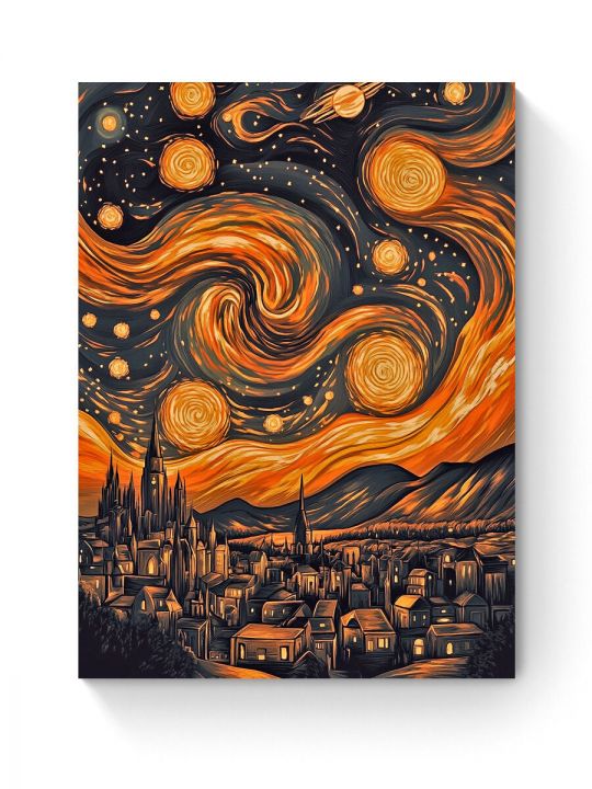 Алмазная мозаика на подрамнике «Звездная ночь» 50x40 см