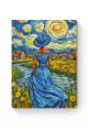 Алмазная мозаика на подрамнике «Дама в голубом» 50x40 см