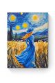 Алмазная мозаика на подрамнике «Дама в синем» 50x40 см