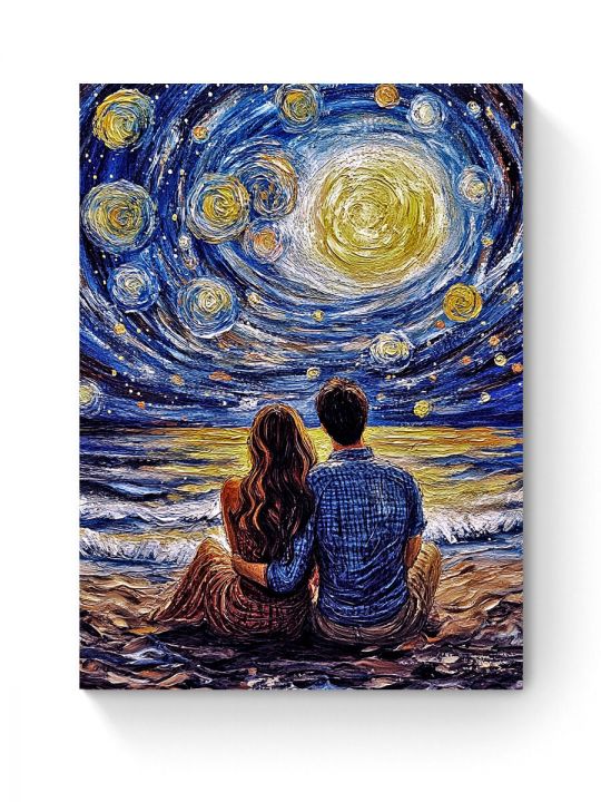 Алмазная мозаика на подрамнике «Закат на море» 50x40 см
