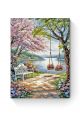 Алмазная мозаика на подрамнике «Весенний парк» 50x40 см, 50 цветов