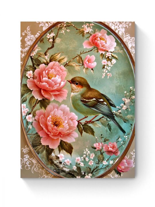 Алмазная мозаика на подрамнике «Пташка» 40x30 см, 50 цветов