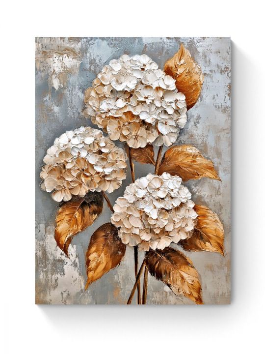 Алмазная мозаика на подрамнике «Букет гортензий» 50x40 см, 50 цветов