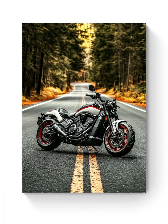 Алмазная мозаика на подрамнике «Мотоцикл» 40x30 см, 50 цветов