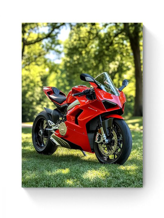 Алмазная мозаика на подрамнике «Мотоцикл» 35x25 см, 40 цветов