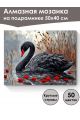 Алмазная мозаика на подрамнике «Черный лебедь» 50x40 см, 50 цветов
